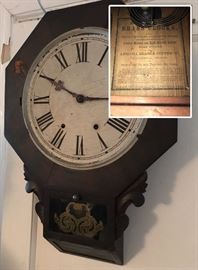 Victorian wall clock 
Ansonia Brass & Copper Co. 