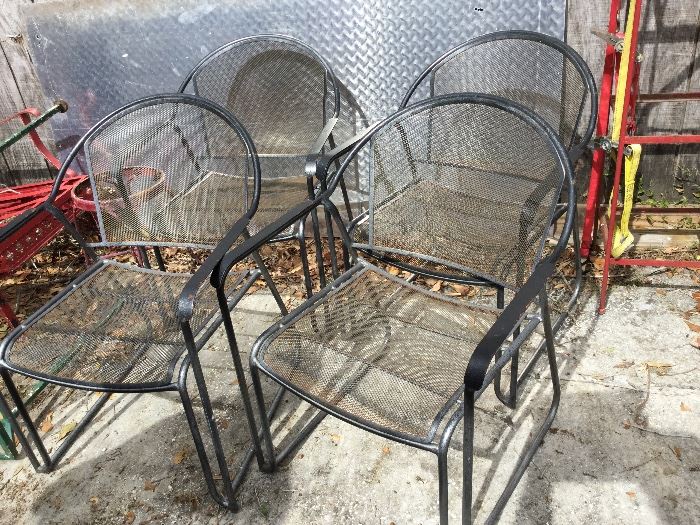 Metal patio chairs