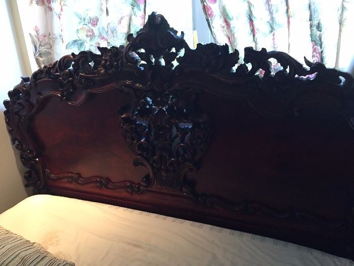 Decorative wooden bed.