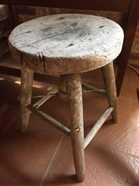 Wooden stool.