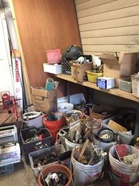 Large collection of hardware.