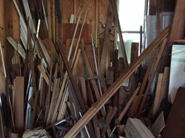 Scrap wood and metal.