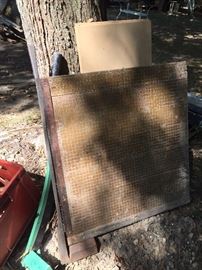 Scrap wood and metal.