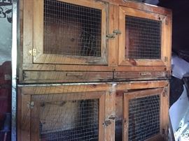 Rabbit hutches.