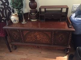 Trunk with inset design.