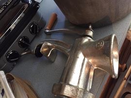 Meat grinder.