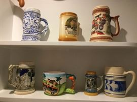 Collection of mugs.