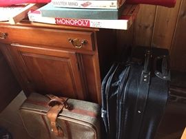 Vintage suitcases and luggage.