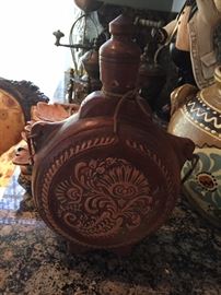 Pottery from Italy and Hungary.