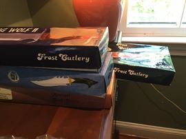 Large collection of knives.