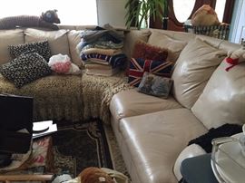 Off-white sectional.