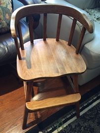 Wooden Child chair.
