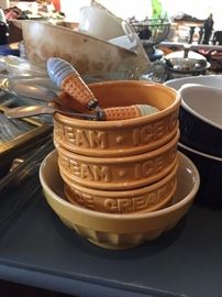 Ice cream bowls.