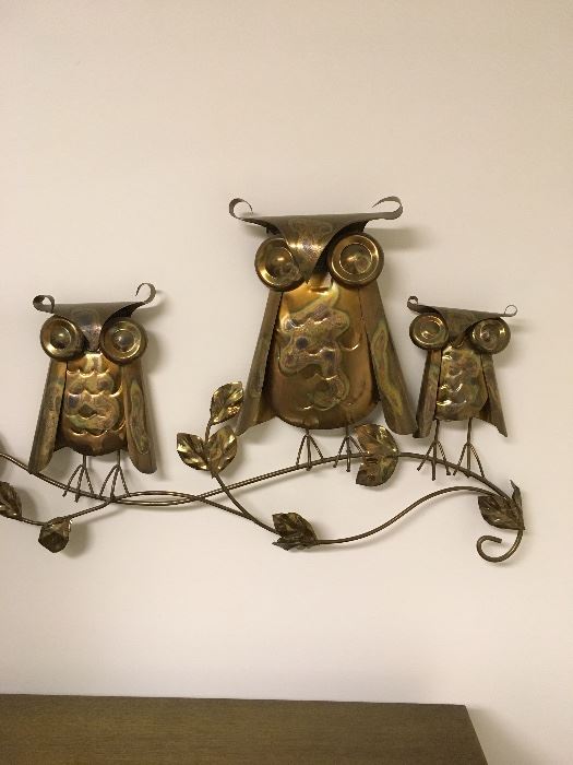 Brass Owl Wall Hanging