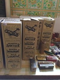 Antique snake oils, Pharmasucticals, medicnes & remedies in their original boxes by the 100s