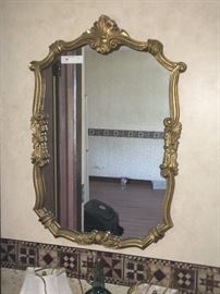 gold frame wall mirror 
