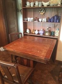 draw leaf antique table 
