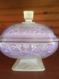 vintage lavender candy dish