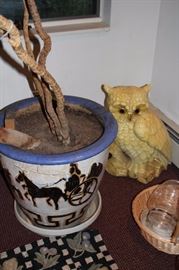 Garden Pot and Owl