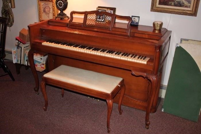 Console Piano and Bench