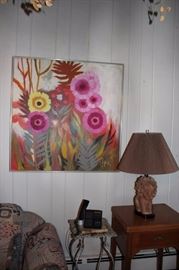 Art, Lamp and Side Tables