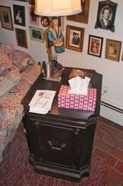 Side Table, Photos and Revolutionary Lamp