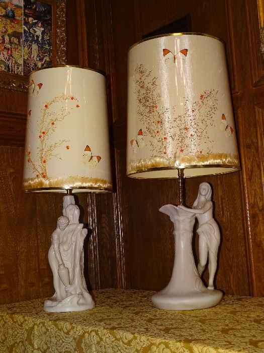 Van Briggle Butterfly Shade Lamps
