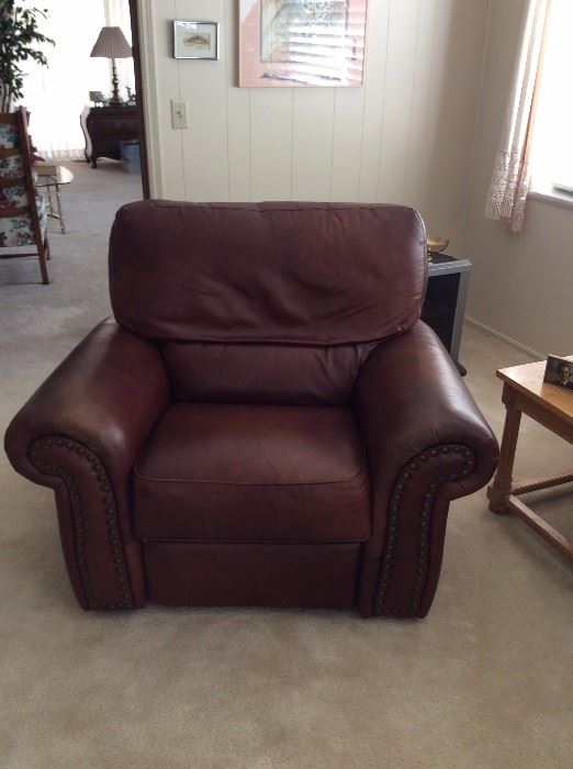 Leather chair bought from Mathis Brothers.