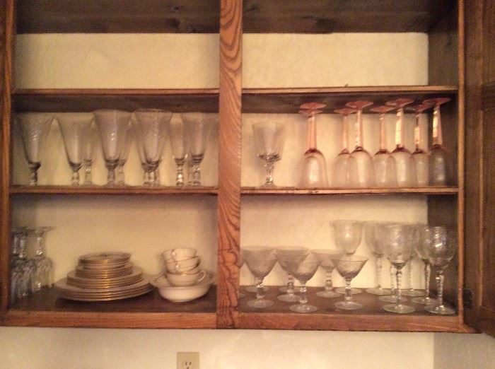 Duncan and Miller stemware: Eternally Yours, Cambridge Crystal stemware: Chantilly, Other great pieces