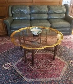 *Mid Century Baker Bamboo, Glass, & Brass Coffee Table
*STUNNING 8' x 12' (+) Room Rug