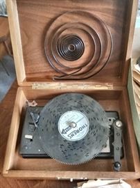 Antique THORENS Music Box & Discs 