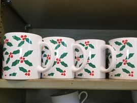 Waechtersbach Christmas Holly Mugs