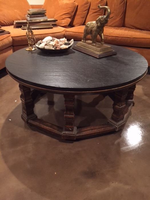 Mid Century Modern round coffee table $60