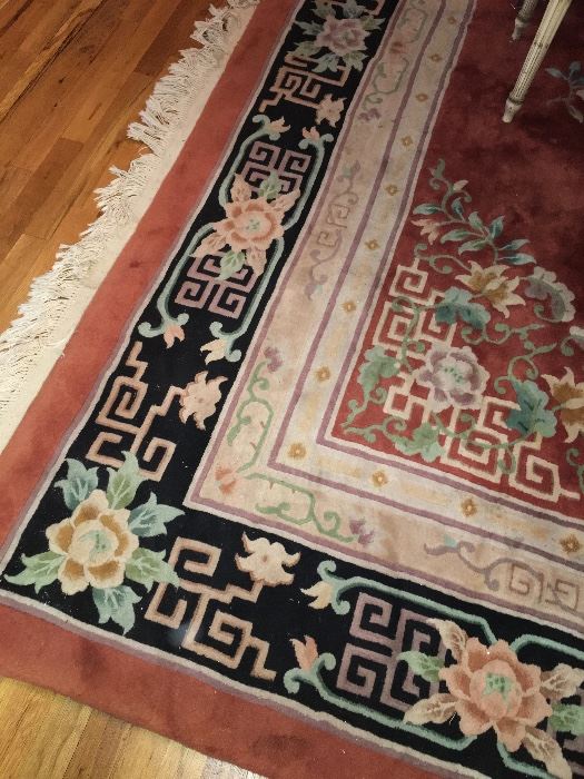 Vintage Chinese sculpted rug