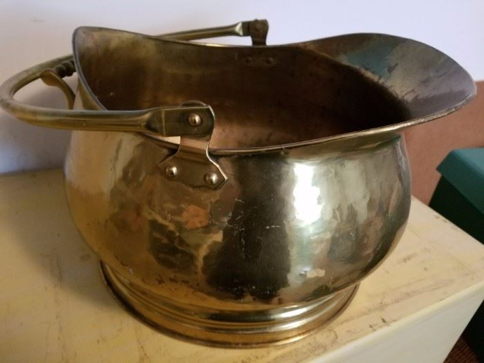 Brass Coal Container
