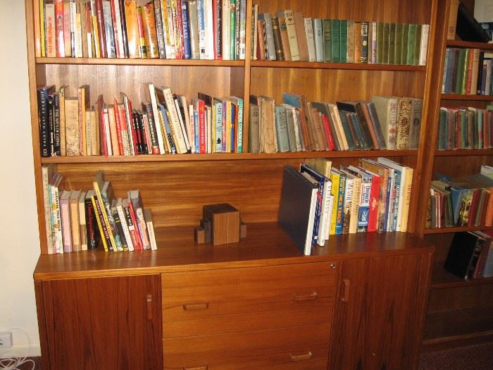 Another Wall Unit that matches the Computer Desk and Cabinet... This homeowner has many books from all over the world, Lots of Cook Books!!!