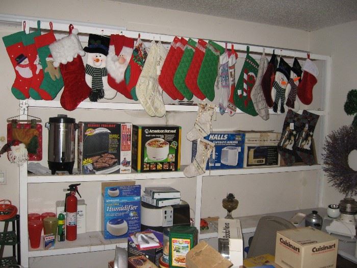 Look at the Stockings, also some of the Items that could not fit in Kitchen...