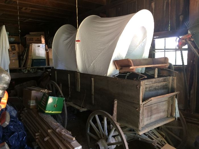 Covered Wagon and Buggy