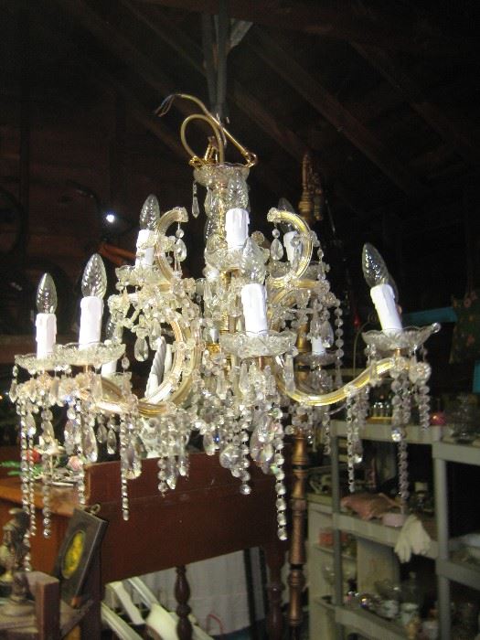 12 light Czechoslovakian crystal chandelier 