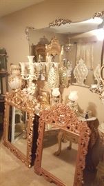 Over 18 mirrors in Gold Leaf