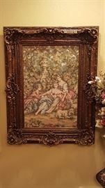 Large framed tapestry from Italy