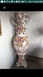 6ft tall Capodimonte large decorative vases