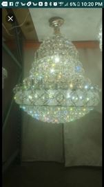 48 in Long multi colored crystal chandelier