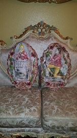 Very large Romeo and Juliet porcelain wall decor in perfect condition