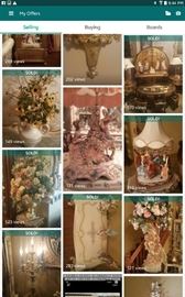 Floral arrangements, antique figurines, French provincial tables and Italian provincial sofa Furniture & More