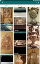 Antique porcelain vases, vintage items and Porcelain Capodimonte