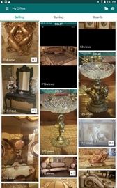 Antique china, antique glassware, gold-plated China