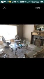 6 piece Victorian formal living room set