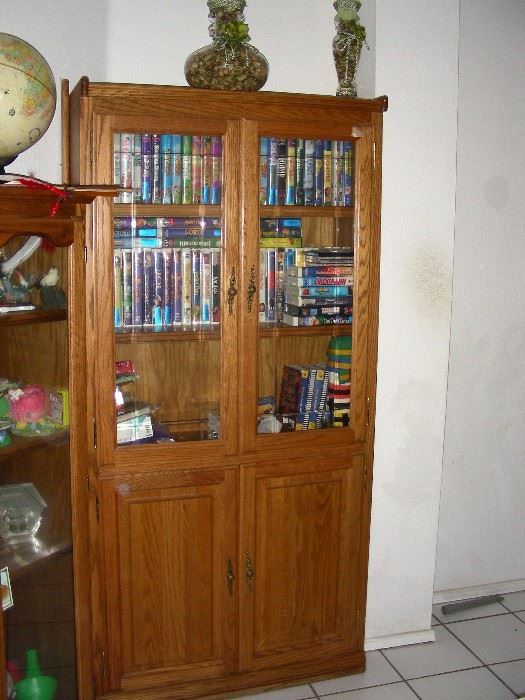 Book case, VHS tapes - children's movies