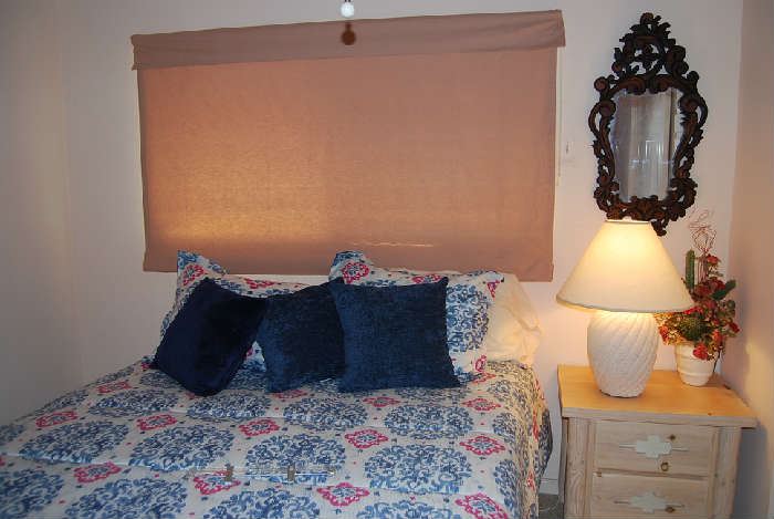 Queen Bed, nightstands (1 of 2)